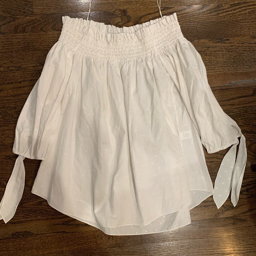 Caroline Constas Gabriella Top Blouse peasant coastal Nautical Feminine